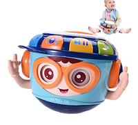 huiba Tambour pour enfant - Jouets pour à tambour musical, apprendre et joue le tambour des nombres avec les jeux interactifs adaptés aux et aux filles