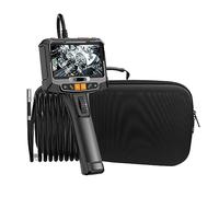 HUIBBGO Caméra endoscopique Industrielle à Rotation à 360°, Double caméra, écran HD 5 Pouces, Alarme de Haute température, Endoscope étanche