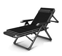 HUIBBGO Chaise Longue de Jardin Pliante et inclinable, Chaise Longue à gravité zéro, Dossier pour Jardin, Parc, Piscine, Plage, Camping, randonnée, lit de Jour