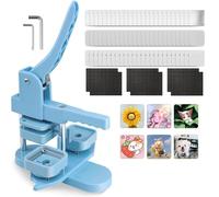 HUIBBGO Machine à Badges carrés - Presse à Boutons Photo de 50 mm avec 100 Ensembles de Fournitures pour la Fabrication d'aimants, pour Cadeaux et Badges d'équipe.