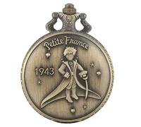 HUIBBGO Montre de Poche à Quartz Vintage Classique du Film Le Petit Prince Planet Blue Bronze Cadeaux Populaires pour garçons Filles Enfants