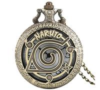 HUIBBGO Montre de Poche Ronde à Quartz avec Collier et Montre de Poche Kakashi Itachi Cosplay