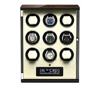 HUIBBGO Remontoir Automatique pour Montres de 6, 9 et 12 Pouces, Coffret de Rangement de Luxe pour Montres mécaniques, Moteur Silencieux, télécommande, éclairage LED, écran Tactile LCD.