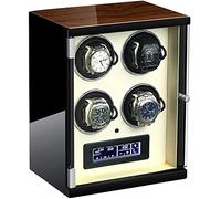HUIBBGO Remontoir de Montre Automatique à écran Tactile LCD avec télécommande, éclairage, Moteur Silencieux et Coussins de Montre Flexibles pour Hommes et Femmes - Accessoire Cadeau