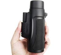HUIBBGO Télescope monoculaire 10x32, monoculaire Compact à Prisme BAK4 Haute Puissance avec Adaptateur pour Smartphone, monoculaire étanche à Vie pour l'observation des Oiseaux Adultes en