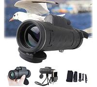 HUIBBGO Télescope monoculaire 40 x 60, étanche, antibuée, Haute Puissance, avec Support pour Smartphone et trépied réglable, pour l'observation des Oiseaux, la randonnée, Le Camping et l'o