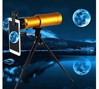 HUIBBGO Télescope monoculaire en métal, télescope Zoom Extensible Haute Performance 10x50 avec trépied, idéal pour Les Voyages, l'observation des Oiseaux, l'astronomie, Les Sports et la FA