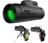 HUIBBGO Télescope monoculaire Haute Puissance avec trépied, monoculaires à Prisme Bak4 12x50, monoculaire étanche pour l'observation des Oiseaux, de la Faune, Les Voyages, Le Camping