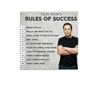 HUIBEI Elon Musk Poster de bureau 30 x 30 cm