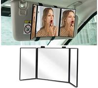 Huicocy Miroir de maquillage de voyage à clipser sur pare-soleil 310 mm universel pour voiture, camion, SUV (30,5 cm, noir)