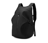 HUIDA TECH Sac à dos de moto résistant à l'eau avec compartiment pour casque, sac à dos de voyage, sac à dos pour ordinateur portable, sac à dos léger et décontracté pour l'école, noir, Noir