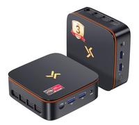 Huidun H50 Mini PC Win 11 Pro, AMD Ryzen 3300U (Jusqu'à 3,5GHz), 8Go RAM 256Go SSD Double Écran 4K@60Hz (DP+HDMI), Silencieux, Ordinateur de Bureau pour Télétravail, Bureautique et Multimédia