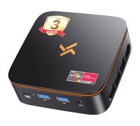 Huidun H50 Mini PC Win 11 Pro, AMD Ryzen & Radeon Vega 6, 16Go RAM 512Go SSD, DP+HDMI 4K@60Hz, Silencieux & Compact, Ordinateur de Bureau Puissant pour Télétravail/Streaming/Multimédia/Déploiement IA