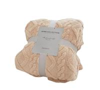 HUIEYE Plaid Couverture, Jacquard Couverture en Taffetas,Couverture Bebe in Flanelle,Plaid Polaire Enfants,Douce et Chaude,se ProtéGer du Froid,70x100cm pour Poussette pour Bébé ou Lit(Camel Clair)