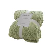 HUIEYE Plaid Couverture,Jacquard Couverture en Taffetas,Couverture Bebe in Flanelle,Plaid Polaire Enfants,Polyester Douce et Chaude,se ProtéGer du Froid,70x100cm pour Poussette pour Bébé ou Lit(Vert)