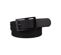 HUIFACAI Simple Adulte Unisexe Ceinture Matte Vintage Boucle Silicone Mode Rectangle Boucle Ceinture pour Vérification de Sécurité, noir, as the pic show