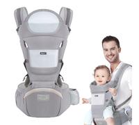 Huifen Baby Carrier avec siege de hanche multifonctionnel 9 en 1 porte-bebe porte-ne a tout-petit pour toutes les saisons Ergonomic Baby Sling Ca