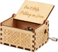 Huifengjie boîte à Musique, Boîte à Musique Bois, thème mélodie Can't Help Falling in Love, Bois de Boîte à Musique Sculpté Antique, idée Cadeau pour Les Amoureux de la Famille, Noël, Saint Valentin
