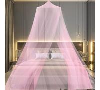 Huifengjie moustiquair Grande Taille lit - Moustiquaire Portable pour Voyage et Maison - Ciel de lit pour Fille - pour l'extérieur - Rose