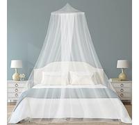 Huifengjie Moustiquaire Lit pour 1 et 2 Places Moustiquaire de Lit Simple et Double Ciel de Lit Adulte Enfant Exterieure Voyage, D'installation Rapide et Facile, Convient à Tous Les Lits(Blanc)
