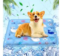 Huifengjie Tapis Rafraichissant pour Chien Chat, Coussin rafraichissant pour Chien Injection d'eau, Tapis Refroidissement Chien Matelas Refrigerant, 50×60 cm, L, Monde sous-Marin