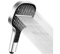 Huifoo Pommeau de Douche Grand,Carré Pommeau Douche Haute Pression,douchette à Main,Pomme de Douche Anti Calcaire,Pommeau de douche economie deau,Douchette Douche Salle de Bain 7 Modes,Chromés HS001