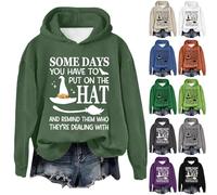 HUIFUAO 1692 Sweat-shirt d'Halloween « They Missed One Witch » pour femme - Sweat à capuche amusant de sorcière grande taille - Tenue d'automne à manches longues avec poches, Z01 Violet, L