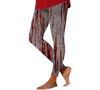 HUIFUAO I'm Ok Its Not My Blood Legging d'Halloween pour femme Pantalon de yoga effrayant Bloody Help Me Pantalon de yoga amusant Costume d'Halloween Bas taille haute Collants Gym Sport Skinny
