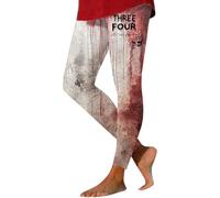 HUIFUAO I'm Ok Its Not My Blood Legging d'Halloween pour femme Pantalon de yoga effrayant Bloody Help Me Pantalon de yoga amusant Costume d'Halloween Bas taille haute Collants Gym Sport Skinny