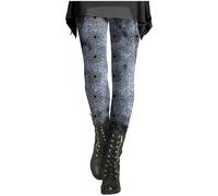 HUIFUAO Legging d'halloween pour Femme - Grande Taille - Pantalon de Yoga - Costume d'halloween Amusant - Chauve-Souris effrayante - Taille Haute - Pantalon de Sport - Vêtements, Gris, XXL