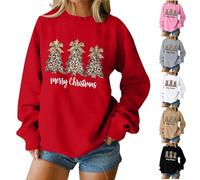 HUIFUAO Probably Just Gonna Jingle Some of the Way I'm Tired Sweat de Noël pour femme Haut de Noël amusant Grande taille Tenues de Noël tendance à manches longues Pull Costumes de vacances, Z01 Gris