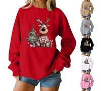 HUIFUAO Probably Just Gonna Jingle Some Of The Way I'm Tired Sweat-shirt de Noël pour femme Haut de Noël amusant Grande taille Tenues de Noël à manches longues Pull Cadeau de vacances, Z02 noir., M