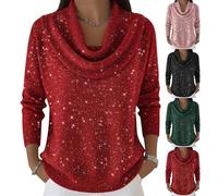 HUIFUAO Pull à col bénitier pour femme, pull habillé élégant en tricot automne et hiver, chaud, confortable, doux à manches longues, chemisier fantaisie pour fête, soirée, sortie avec poches, Z02 Vert