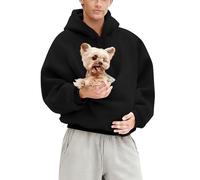 HUIFUAO Sweat à capuche avec poche kangourou, sweats drôles avec poches pour chien, joli porte-bébé pour chiot et chat, pull pour animaux de compagnie taille plus pour les amoureux des animaux