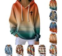 HUIFUAO Sweat à capuche chrétien pour femme, sweatshirt amusant Jésus avec imprimé croix, verset biblique, sweatshirt inspirant le dieu religieux, patchwork à manches longues avec poches, bleu marine
