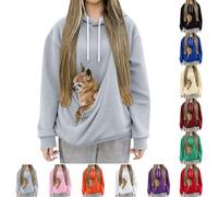 HUIFUAO Sweat à Capuche en Sherpa avec Poche Kangourou avec Poche pour Chat et Chiot - Pull d'hiver Chaud en Polaire pelucheuse à Manches Longues pour Les Amoureux des Compagnie, Z11 Violet, L