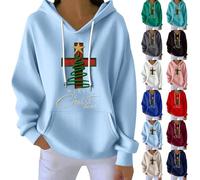 HUIFUAO Sweat à capuche « Merry Christmas » pour femme, motif arbre de Noël, foi, croix, imprimé chrétien, tenue de Noël surdimensionnée, tenue de Noël à manches longues, pull de dieu religieux