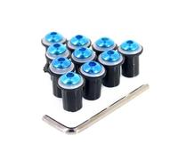 HUIGAR Visserie pour Bulle Moto pour Suzuki SV650V AN250 AN400 AN650 SV400 GSF650 SV1000 5mm 10 Pièces Boulons De Pare-Brise De Moto Écrous(Bleu)