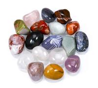 Huiguli 18 PCS Cristaux de Guérison Naturelle, Ensemble de Cristaux de Guérison, Polie Pierre Cristaux de Guérison pour Méditation Yoga Sommeil Étude Décoration DIY Cadeau Spirituel Relaxation