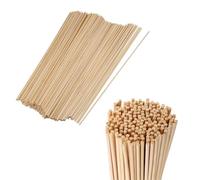 Huiguli 200 Pièces Baguette en Bois, Bâtonnets pour Travaux Manuels, Baguette en Boiss pour Constructions, 30cm x 3mm Baguette à Barbe à Papa, Baguette Bois Ronde pour Bricolage, Fruits, Glaces