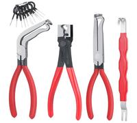 Huiguli 4 Pièces Pinces de Déconnexion Électrique, Pinces à Tronçonner avec 8 Outils de Démontage de Bornes, Séparateur de Connecteur Électrique Automobile pour Réparation