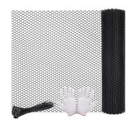 Huiguli Clôture en Maille Plastique Noir, 3 m x 40 cm Grillage a Poule