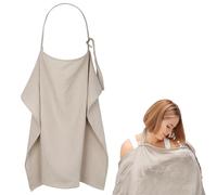 Huiguli Couverture Allaitement Bebe, Tablier d'Allaitement Douce et Respirante, 75 x 110 cm Ajustable Cache Allaitement Coton, Voile d'Allaitement pour Mamans, Khaki