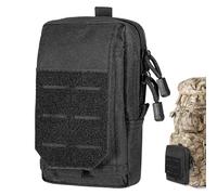 Huiguli Sacoche Tactique Ceinture, Pochette Tactique Multifonctionnelle, Nylon Sacoche Ceinture Molle EDC 1000D pour Sport Randonnée Camping Voyage Cyclisme Pêche Alpinisme, Noir