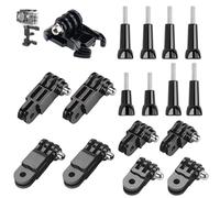 HUIHAOEU Lot de 17 Bras Pivotant Réglable Bras D'Extension à 3 Voies Extension Adaptateur de Trépied avec 8 Vis à Serrage pour Caméra GoPro Caméra de Sport