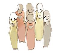 Huihuay 2/3/4/5/6 broches à breloques pour femme Best Sister Broche mignonne Bijoux Cadeaux, Métal