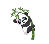 huihuay Stickers Panda Géants Imprimés Panda Noir Blanc Imperméable Facile à Appliquer Réutilisable Voiture Verre Céramique Style Cartoon Decal