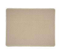 huihuijia Tapis De Litiere Chat Tapis Litiere Bac à litière Tapis Litière pour Chat Tapis Lavable Litière pour Chat Catcher Tapis 40X50,Beige