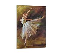 HUIHUO Edgar Degas Affiche imprimée sur toile représentant une danseuse de ballet - Idée cadeau - Esthétique - 50 x 75 cm