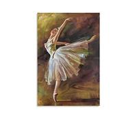 HUIHUO Poster sur toile Edgar Degas - Danseuse de ballet - Décoration murale moderne - Pour chambre à coucher - 20 x 30 cm